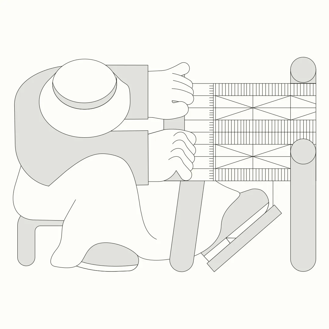 Loom artisan illustration