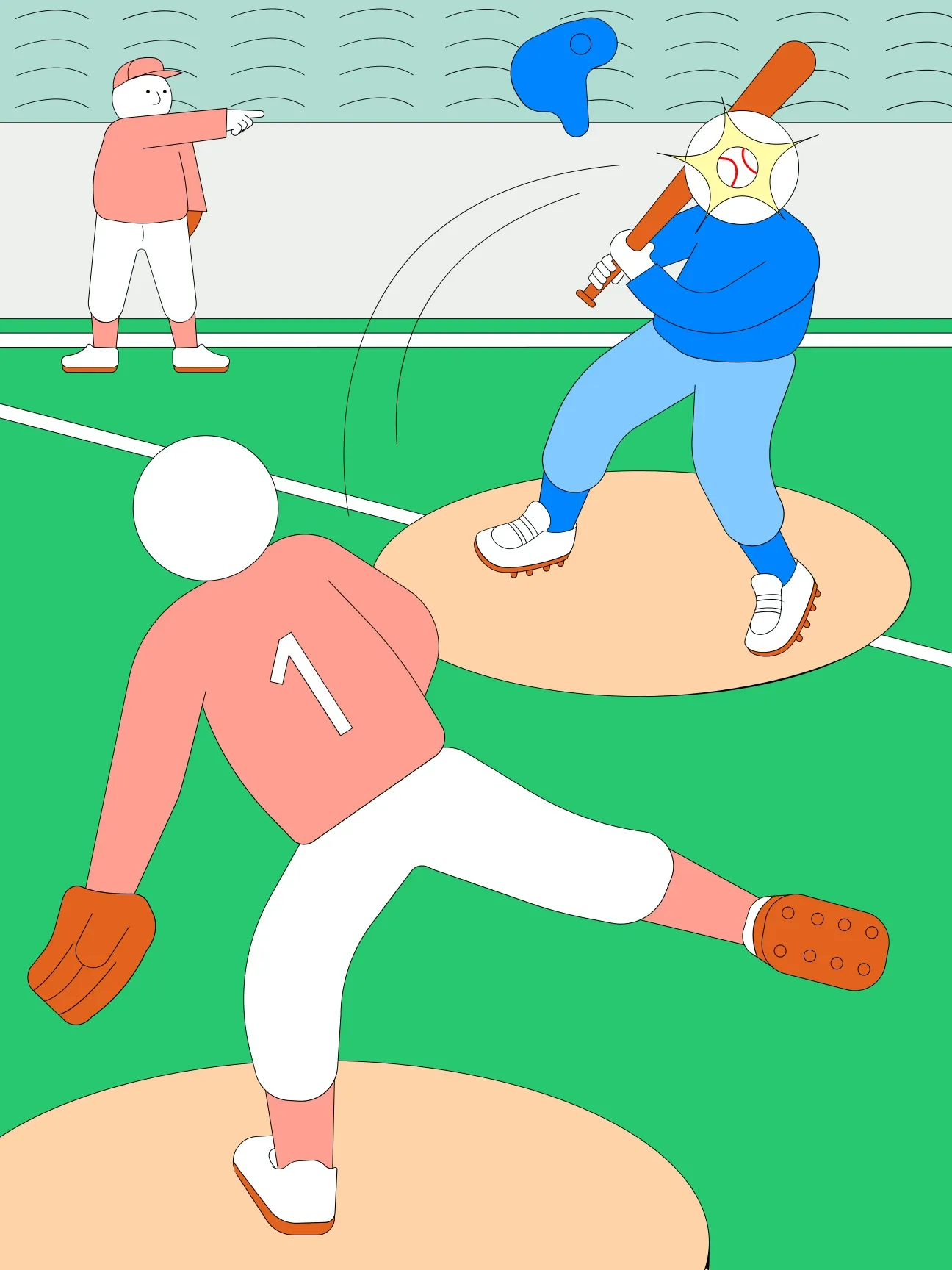 People playing baseball